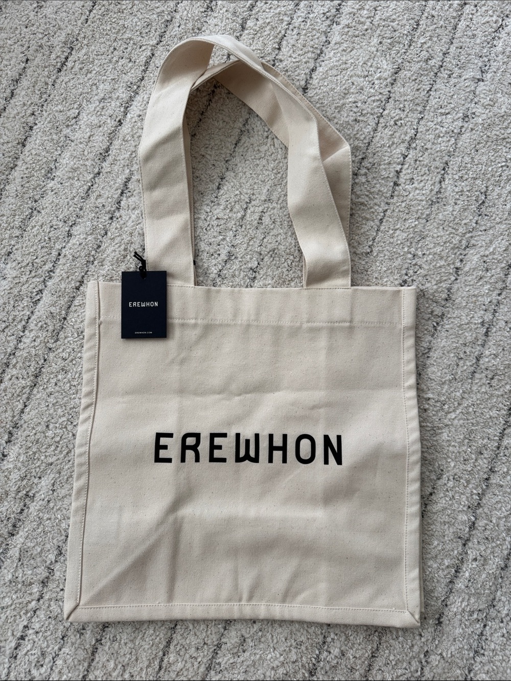 *NWT* Erewhon 100% Cotton Canvas Shopping Bag in Eggshell